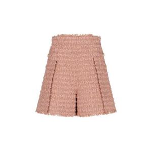 Balmain 버튼 트위드 쇼츠 AF1PA089XE36 0AM TP946497169