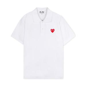 [꼬르소밀라노]꼼데가르송 남성 하트 와펜 화이트 카라티 AZ T006 051 5