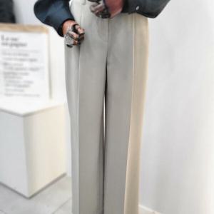 [비지트인뉴욕]셋업 뒷밴딩 원턱 와이드팬츠 바지 VB3LP01_US