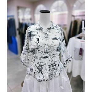 스테파니 세이브존08 밑단 꼬임 블라우스 A25SH5306