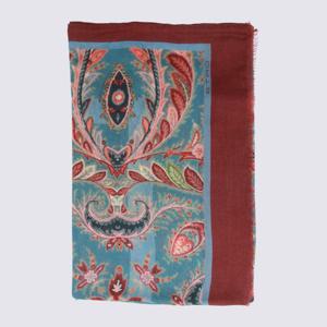 에트로 멀티컬러 플로럴 패턴 렉탱귤러 스카프 WATA0009 AKB11X