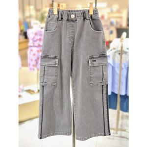 [프렌치캣 9D] (티파니) 그레이 데님 카고 바지 (T54KAP040)