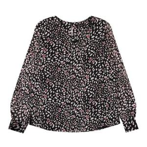 미센스 HC09 제천타이 호피 프린트 블라우스 MB49BLM202D-BK