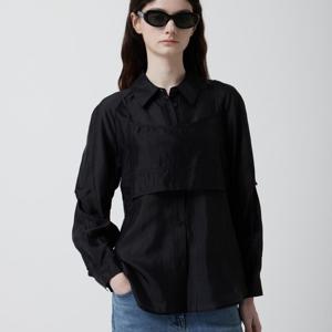 [주크] 오버핏 시스루 블라우스 & 뷔스티에 Z253MSC001