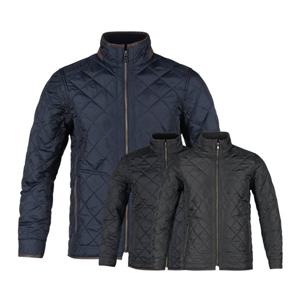 럭스골프 남성 바이어스 다이아 퀼팅 풀집업 점퍼 JP25W807