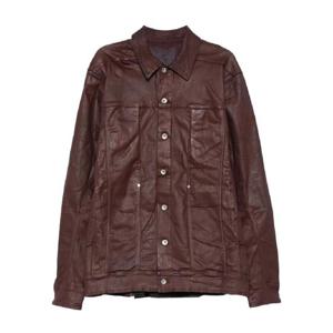 25 FW 릭오웬스 버튼 클로저 왁스 이펙트 셔츠 재킷 DU02E7752SDSW TP441751918