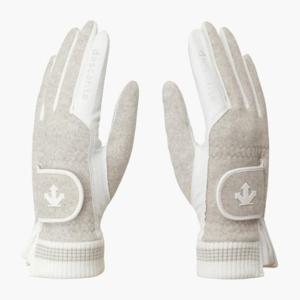 데상트골프장갑 TQT DP42WFGLO1-BEGG 여성 360그립 방한 양손 장갑 / Beige