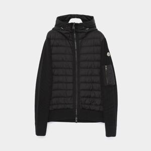 몽클레어 25FW 패치 니트 패딩믹스 후드 집업 자켓 9B50800 A9340 999