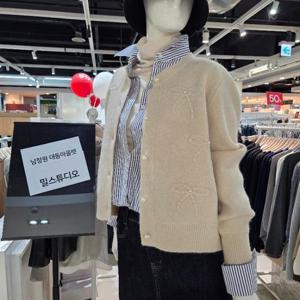 밀스튜디오 DP02 진주단추리본포인트가디건 LRACDS100