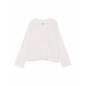 [ALPHA STUDIO] 라프리마 여성 크루 넥 화이트 캐시미어 앤 울 스웨터 AD4262C2017 /8