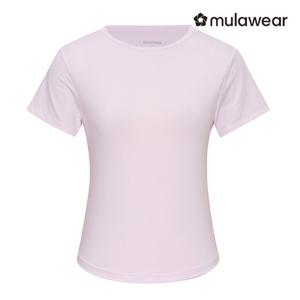 [뮬라웨어] (MULA9_MTS02PK002_PK_) 여성 베이직 라운드 반팔 티셔츠 MTS02PK002_PK