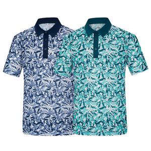 콜핑 남성 잎사귀 패턴 시원터치 등산 반팔 카라 티셔츠 2442TK939M