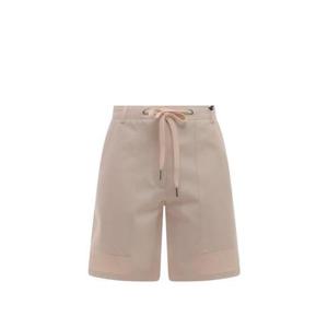 25 FW 몽클레어 하이웨이스트 드로스트링 코튼 퓨어 쇼츠 베이지 2B00005596IT