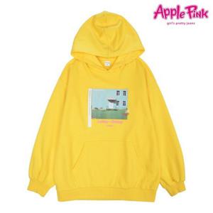 [애플핑크]전사 박시 후드티 (APK8Q110GS)