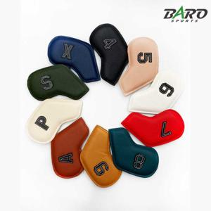 [바로골프]색동 아이언커버 10개 1세트 헤드커버 3-9,P,A,S