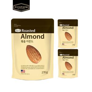 [리치팜너트]볶음아몬드 270gx3팩