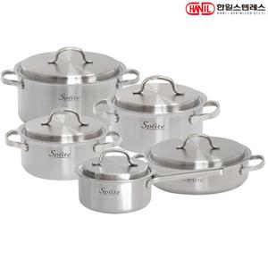 한일스텐레스 스플릿 인덕션 통5중 304스텐 냄비 5종 편16+양18+20+24+전24