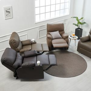 [반짝특가 SALE] 파브 컵홀더형 1인용 리클라이너 안락의자 관리쉬운 고급형 인조가죽 원터치레버 이지클린 생활방수 반려동물 스크래치방지 필요한것만 쏙쏙담은 1인소파