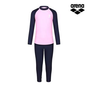 [아레나공식] 에밀리 아동 레저 래쉬가드 세트 A3BG1GS01NVY