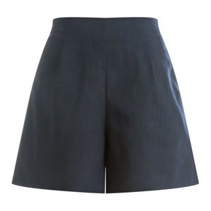 [샵앤]여성 심플 무지 밴딩 린넨 포켓 반바지 PIC-WPT-1395-네이비