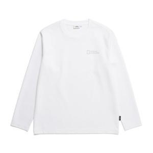 내셔널지오그래픽 N233UTS810 브림 스몰 로고 긴팔 티셔츠 WHITE