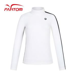 [팬텀] 여성 기모 배색 반목 긴팔 이너 티셔츠 222C3TI981_WH