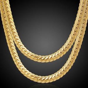 유니크 패션 데일리 18kgp 골드 체인 남성 목걸이