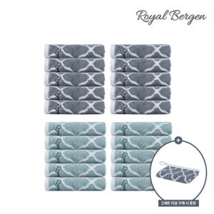 [사은증정] 로얄베르겐 프리미엄 뱀부타올 모로칸 페이스10P