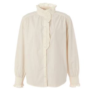 [에이비에프지]하이플레어카라넥 롱면블라우스 APY1HB31B