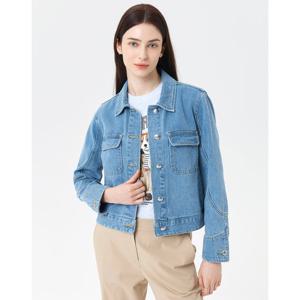 헤지스 여성 24SS 클리어런스블루 포켓 데님 자켓 HSJA4B213B2
