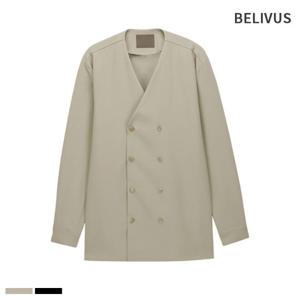 [빌리버스] 남자 셔츠 브이넥 긴팔 더블 자켓 BIT160