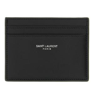 생로랑 로고 프린트 가죽 카드 지갑 3759460U90N 1000