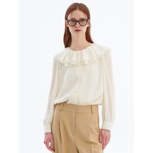 올리브데올리브 더블 러플 카라 블라우스 OW4SB235