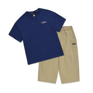 [내셔널지오그래픽 키즈] K242UPB920 7부 상하세트 LNAVY