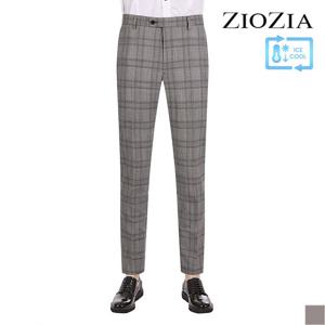 [지오지아] 레귤러 와이드 글렌체크 정장팬츠 (AAB2SP1303)