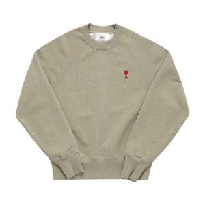 AMI USW005 747 366 아미 드 꾀흐 스몰 하트 로고 공용 맨투맨