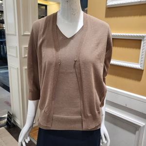 [BCBG] 비씨비지 여름24 맥시머스 V넥 홀가 가디건  B4B4K218