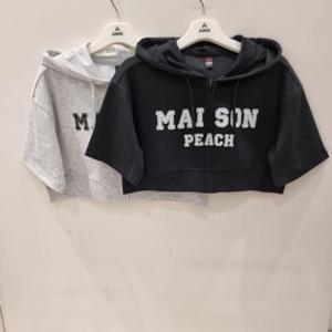 에어워크주니어 CB01 크롭 반팔 후드집업 M242G0573C