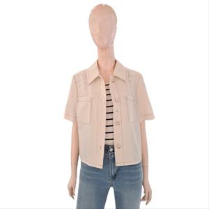 [숲]아웃포켓 셔츠형 반팔 크롭자켓 SA5JK31