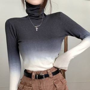 G126413그라데이션 하이넥 폴라티 터틀넥