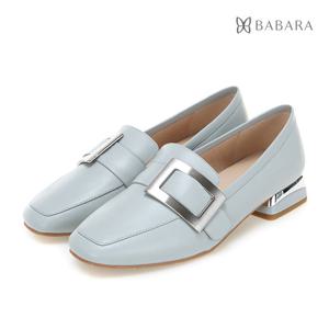 [바바라(슈즈)]실버 사각 포인트 로퍼_BBB160GY