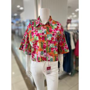 [화이트호스]나염뒷주름블라우스 W242236