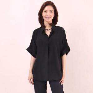 [아이우먼]빅사이즈사랑해요 5181L406 롤업루즈블라우스 WW