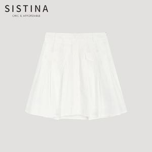 [SISTINA] 인기 버튼 플리츠 미니 스커트_AWWSKO21760_OW
