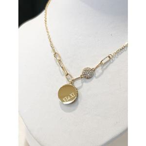 미니골드 14k 코인 엣지 목걸이 NNKS4018