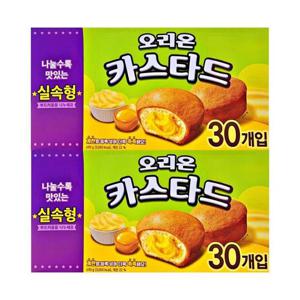 오리온 카스타드 실속형 대용량 30개입 690g X 2개 무배