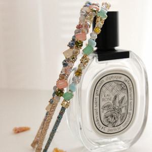 제이로렌 크리스탈 컬러큐빅 헤어밴드 H01207