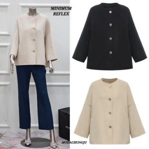 [미니멈]MD 노카라 울캐시 핸드메이드 루즈핏 코트 자켓  MD MXD