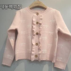 치크 DP01 리본 자카드 가디건 CKCK24W3G