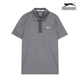 [슬레진저]여성 자수 프린팅 폴로 티셔츠 (차콜) S22WK7320-CH